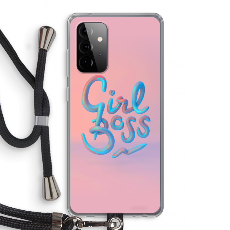 Girl boss: Samsung Galaxy A72 5G Transparant Hoesje met koord