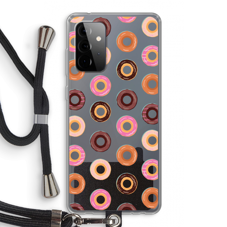 Donuts: Samsung Galaxy A72 5G Transparant Hoesje met koord