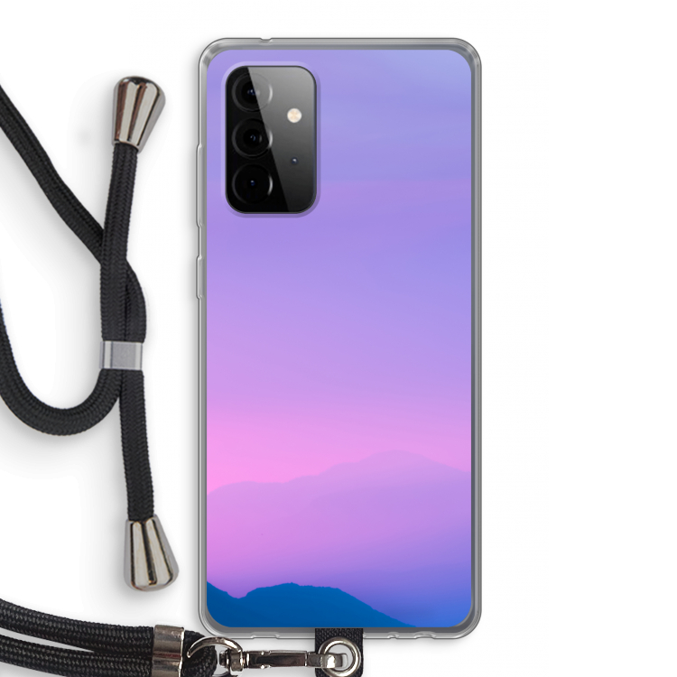Sunset pastel: Samsung Galaxy A72 5G Transparant Hoesje met koord