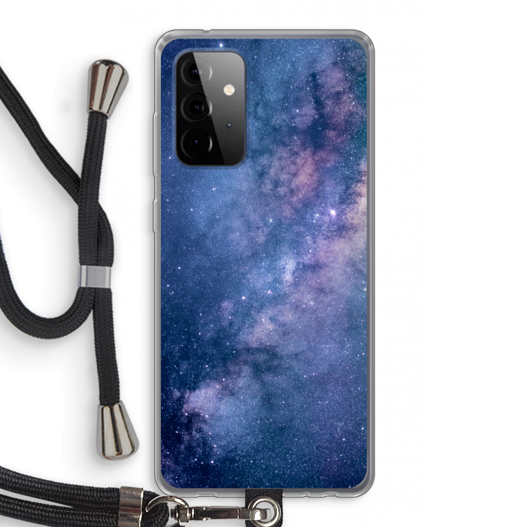 Nebula: Samsung Galaxy A72 5G Transparant Hoesje met koord