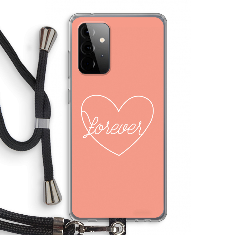 Forever heart: Samsung Galaxy A72 5G Transparant Hoesje met koord