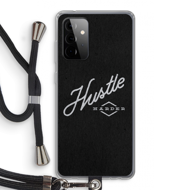 Hustle: Samsung Galaxy A72 5G Transparant Hoesje met koord