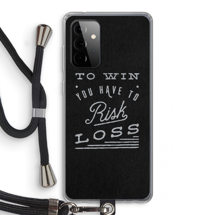 Risk loss: Samsung Galaxy A72 5G Transparant Hoesje met koord
