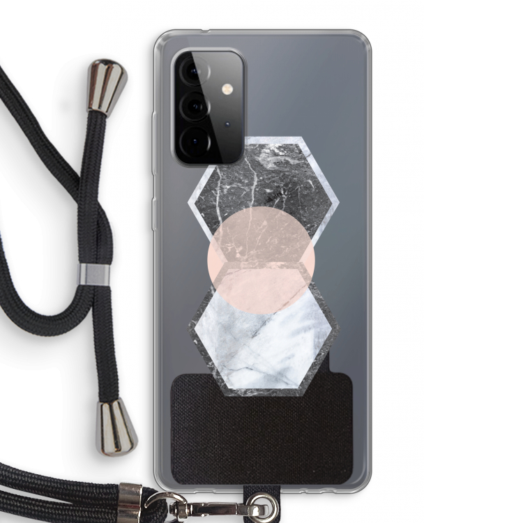 Creatieve toets: Samsung Galaxy A72 5G Transparant Hoesje met koord