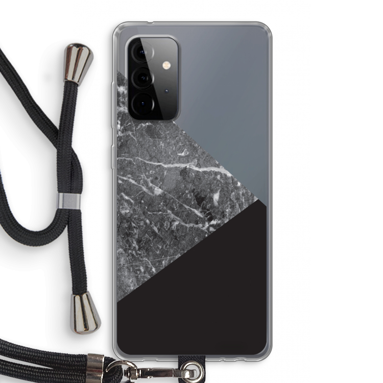 Combinatie marmer: Samsung Galaxy A72 5G Transparant Hoesje met koord