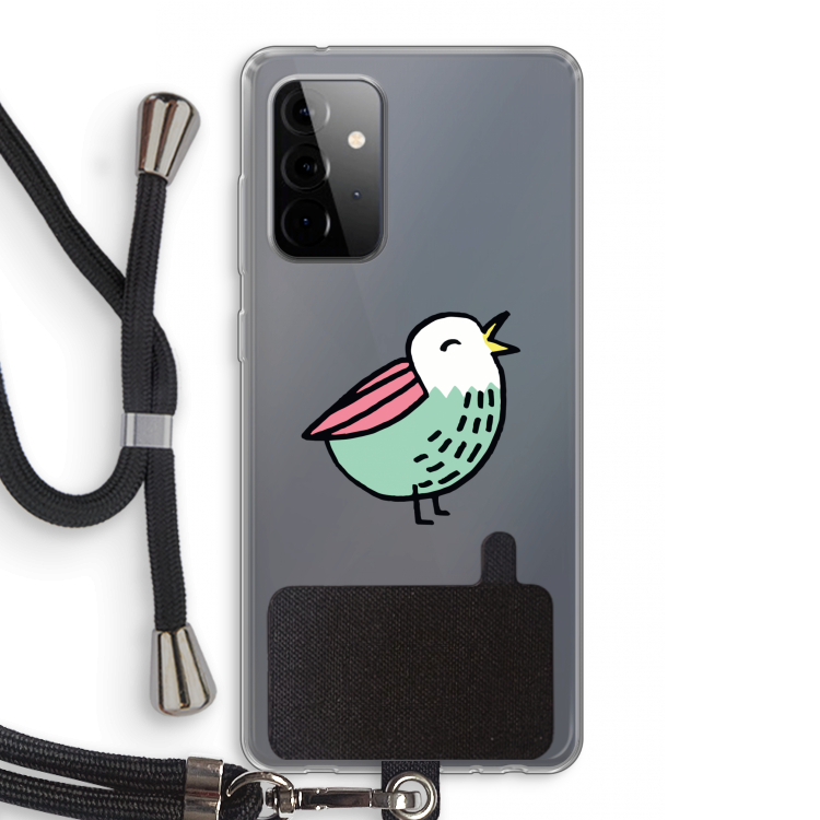 Birdy: Samsung Galaxy A72 5G Transparant Hoesje met koord