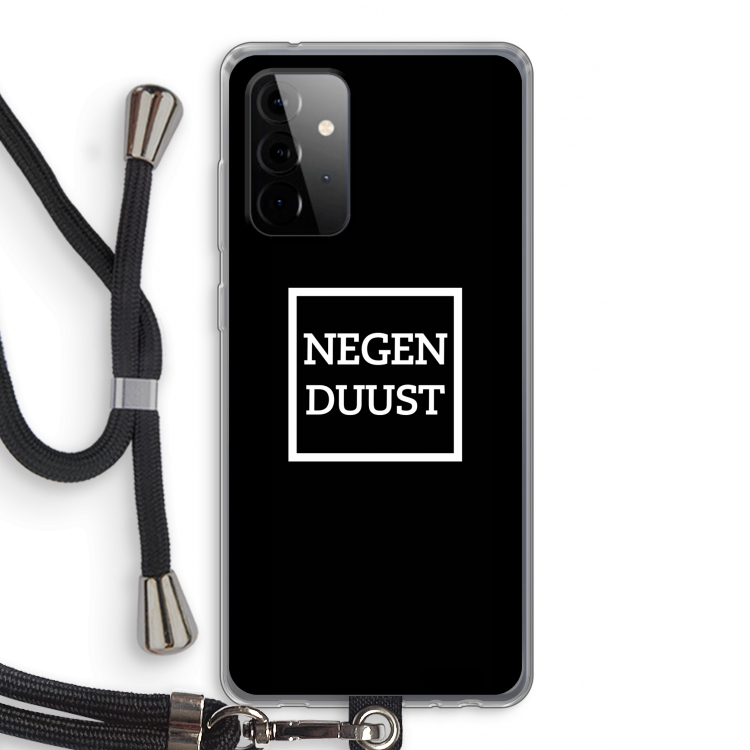 Negenduust black: Samsung Galaxy A72 5G Transparant Hoesje met koord