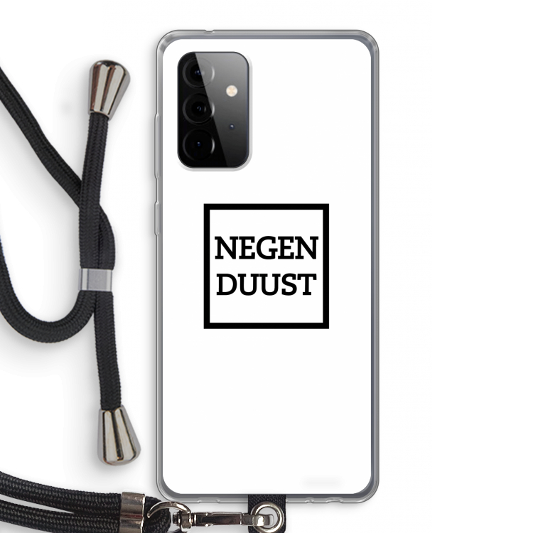 Negenduust vierkant: Samsung Galaxy A72 5G Transparant Hoesje met koord