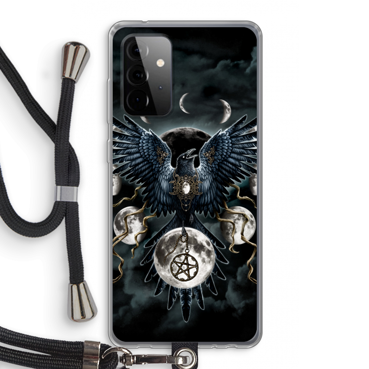 Sinister Wings: Samsung Galaxy A72 5G Transparant Hoesje met koord