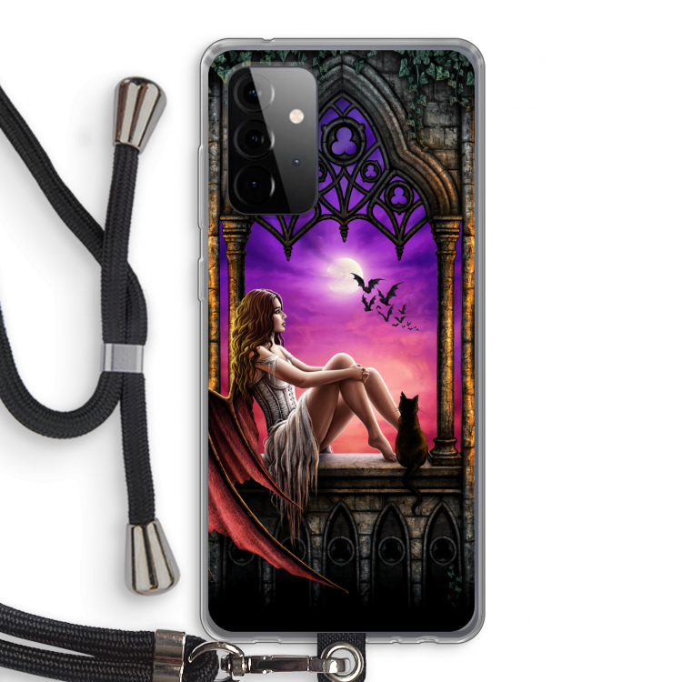 Kinderen van de nacht: Samsung Galaxy A72 5G Transparant Hoesje met koord