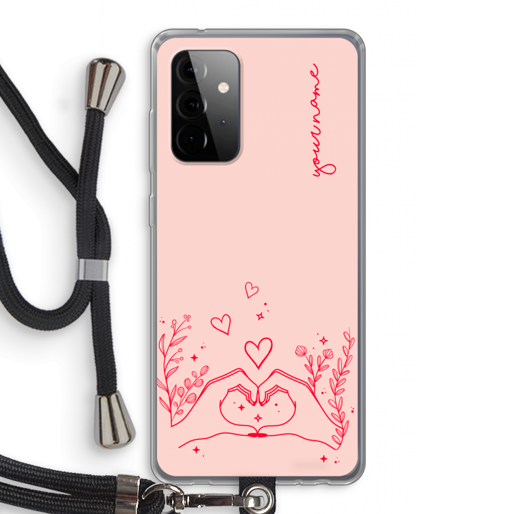 Love is in the air: Samsung Galaxy A72 5G Transparant Hoesje met koord