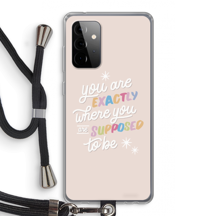 Right Place: Samsung Galaxy A72 5G Transparant Hoesje met koord