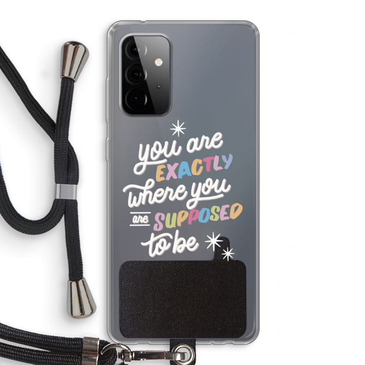 Right Place: Samsung Galaxy A72 5G Transparant Hoesje met koord