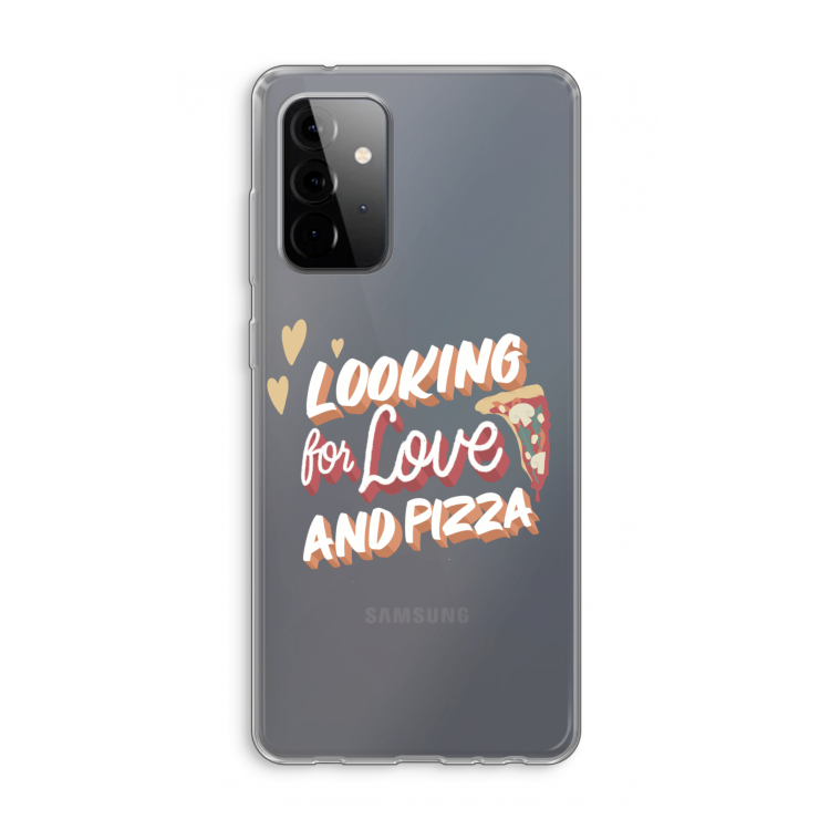 Pizza is the answer: Samsung Galaxy A72 Transparant Hoesje