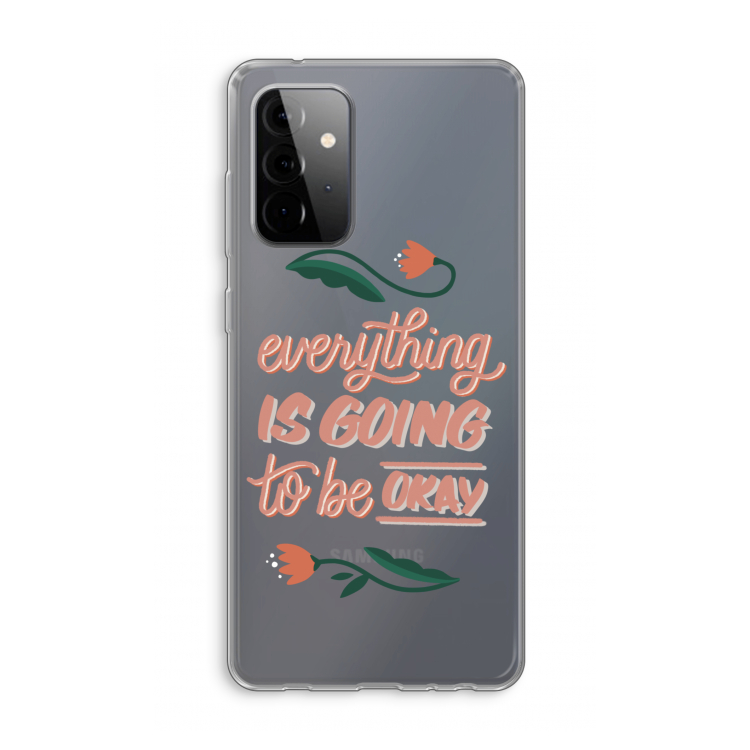 Optimistic flower girl: Samsung Galaxy A72 Transparant Hoesje
