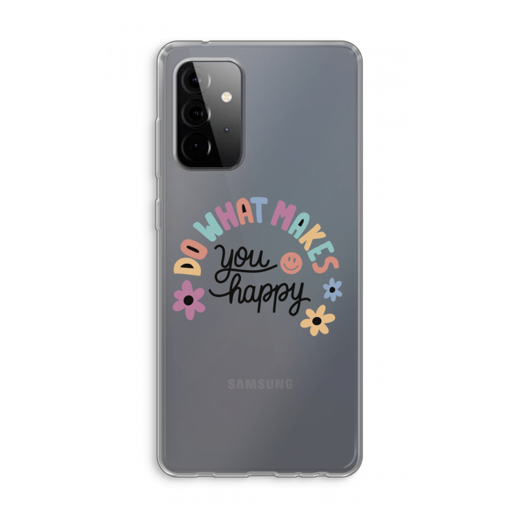 Happy days: Samsung Galaxy A72 Transparant Hoesje