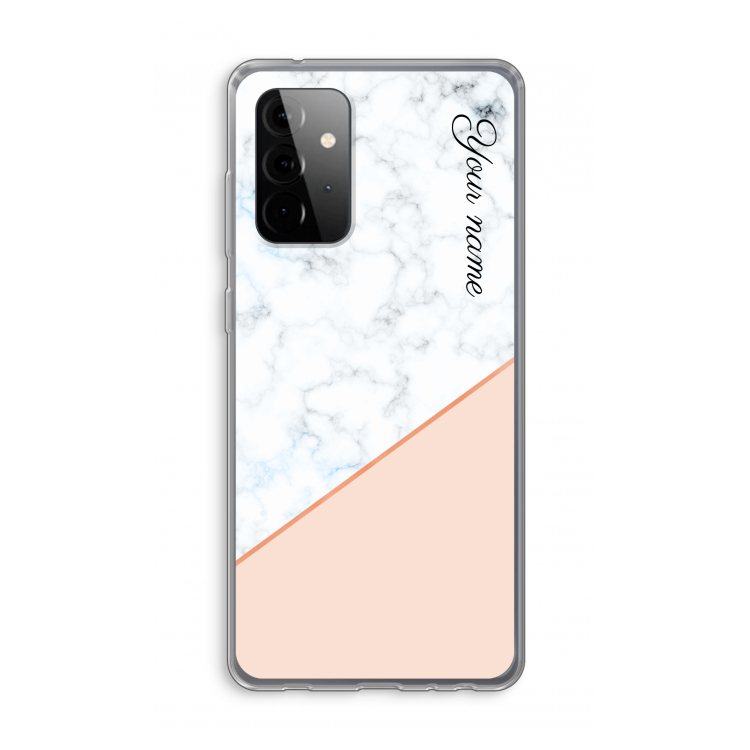 Marmer in stijl: Samsung Galaxy A72 Transparant Hoesje
