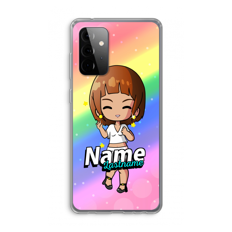 Chibi Maker vrouw: Samsung Galaxy A72 Transparant Hoesje