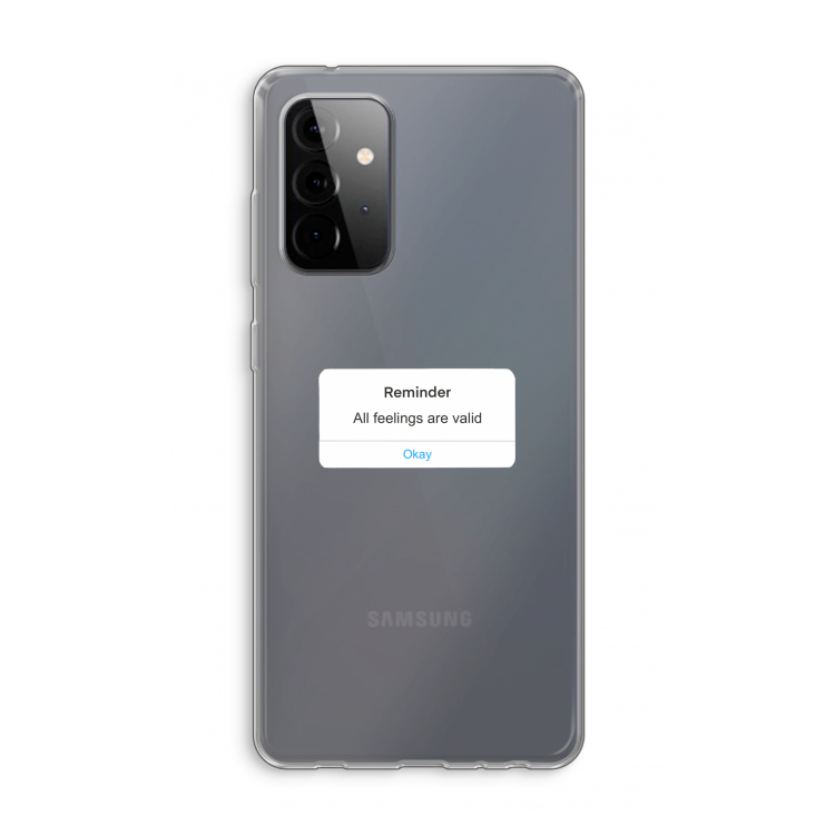 Reminder: Samsung Galaxy A72 Transparant Hoesje