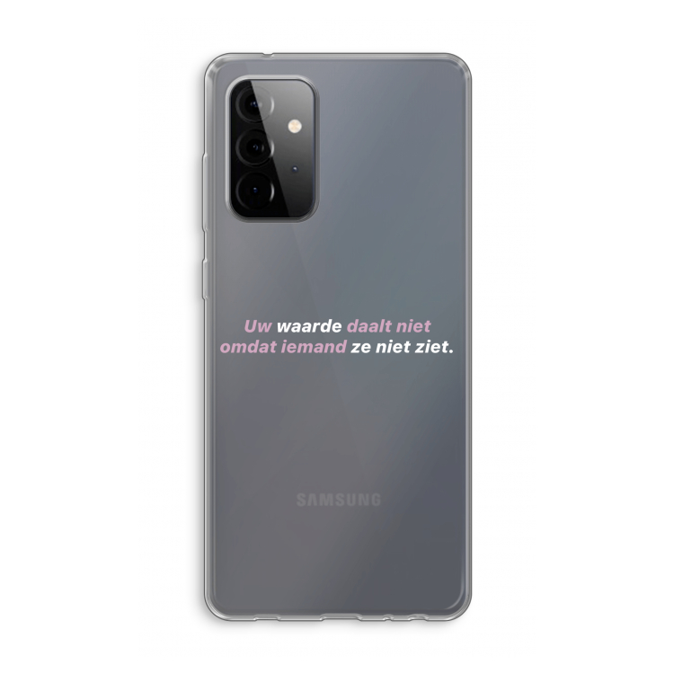uw waarde daalt niet: Samsung Galaxy A72 Transparant Hoesje