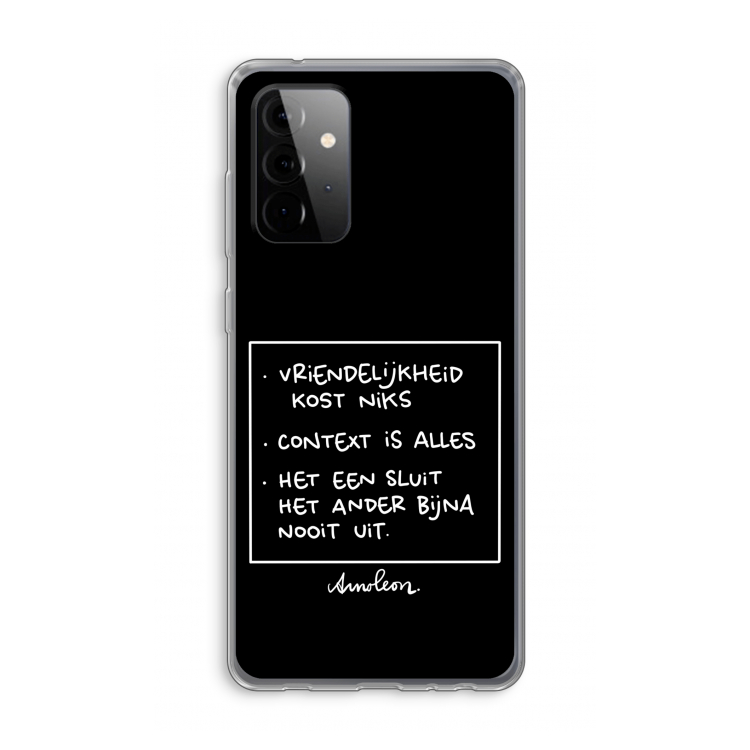 Mijn Motto's: Samsung Galaxy A72 Transparant Hoesje