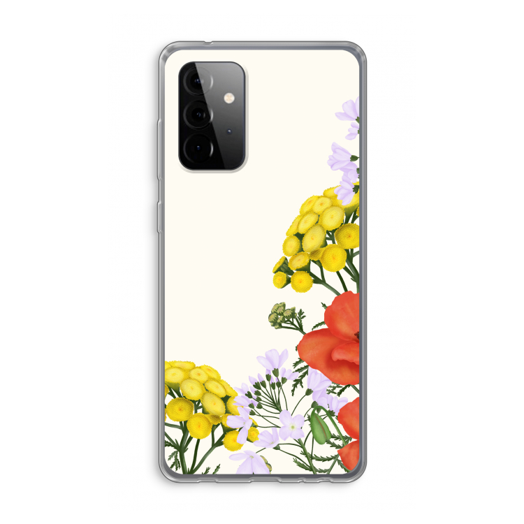 Wilde bloemen: Samsung Galaxy A72 Transparant Hoesje
