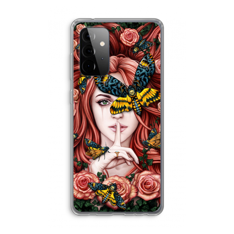 Lady Moth: Samsung Galaxy A72 Transparant Hoesje
