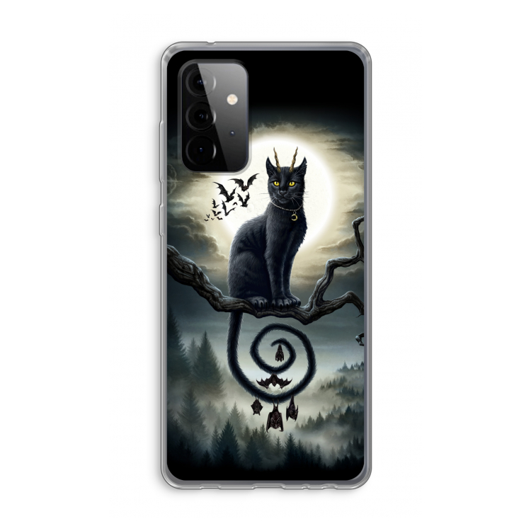 Moonlight Companions: Samsung Galaxy A72 Transparant Hoesje