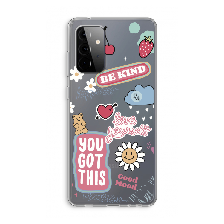 Positivity: Samsung Galaxy A72 Transparant Hoesje