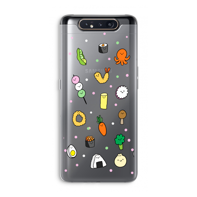 Happy bento friends: Samsung Galaxy A80 Transparant Hoesje