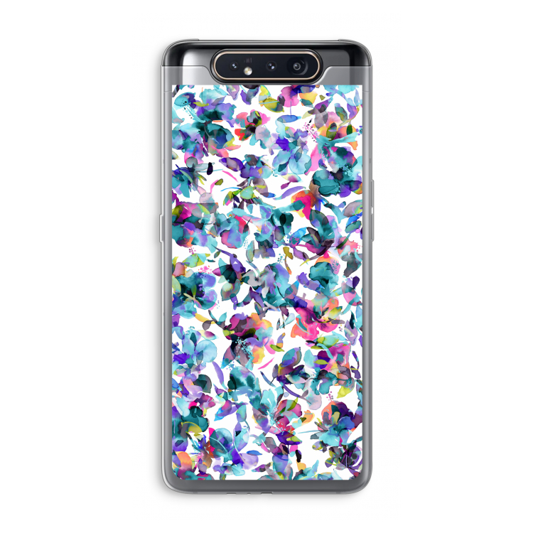 Hibiscus Flowers: Samsung Galaxy A80 Transparant Hoesje