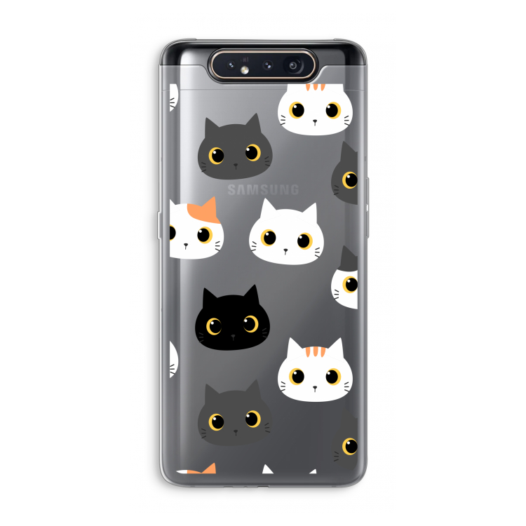Katten: Samsung Galaxy A80 Transparant Hoesje