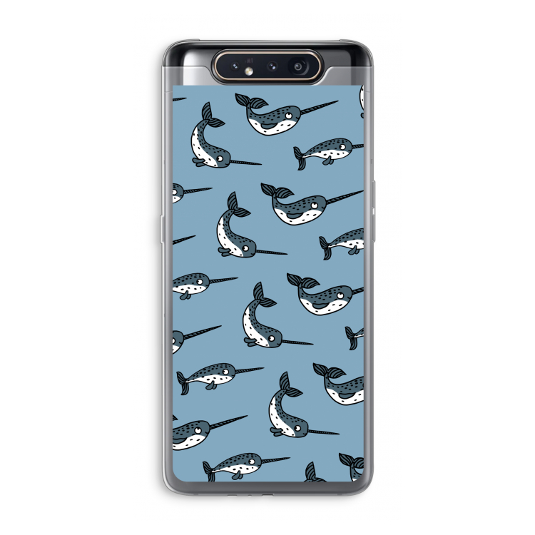 Narwhal: Samsung Galaxy A80 Transparant Hoesje