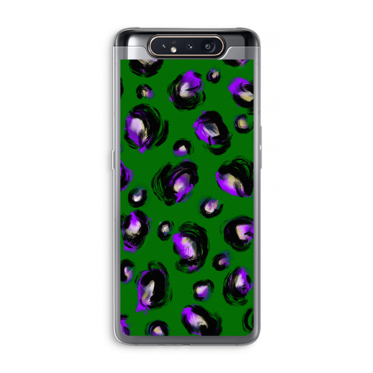 Green Cheetah: Samsung Galaxy A80 Transparant Hoesje