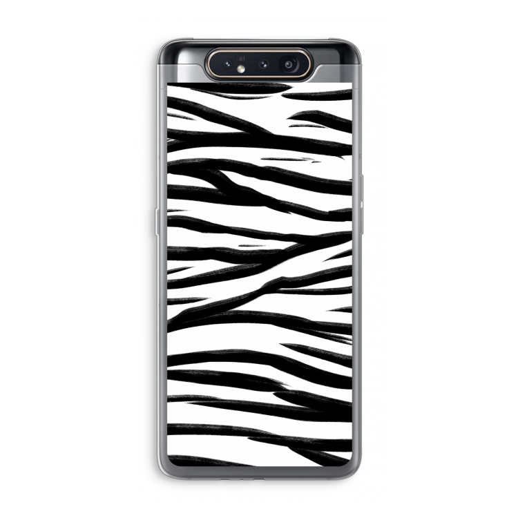 Zebra pattern: Samsung Galaxy A80 Transparant Hoesje