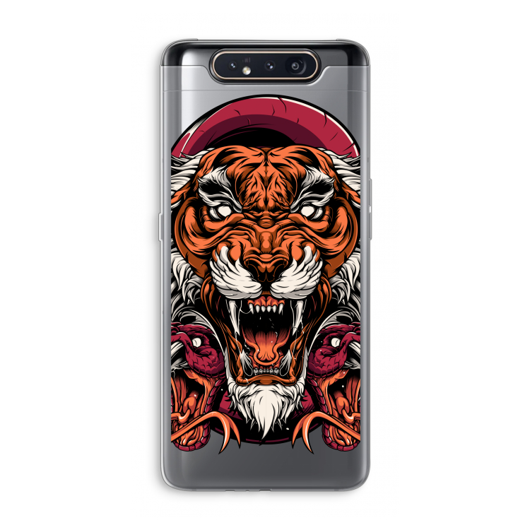 Tiger and Rattlesnakes: Samsung Galaxy A80 Transparant Hoesje