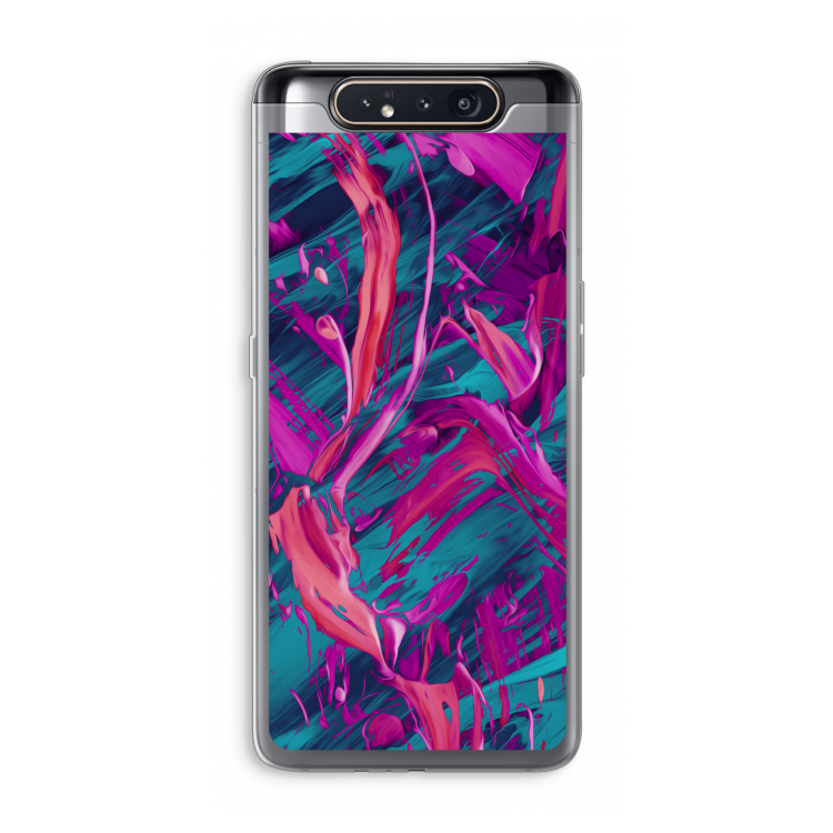 Pink Clouds: Samsung Galaxy A80 Transparant Hoesje
