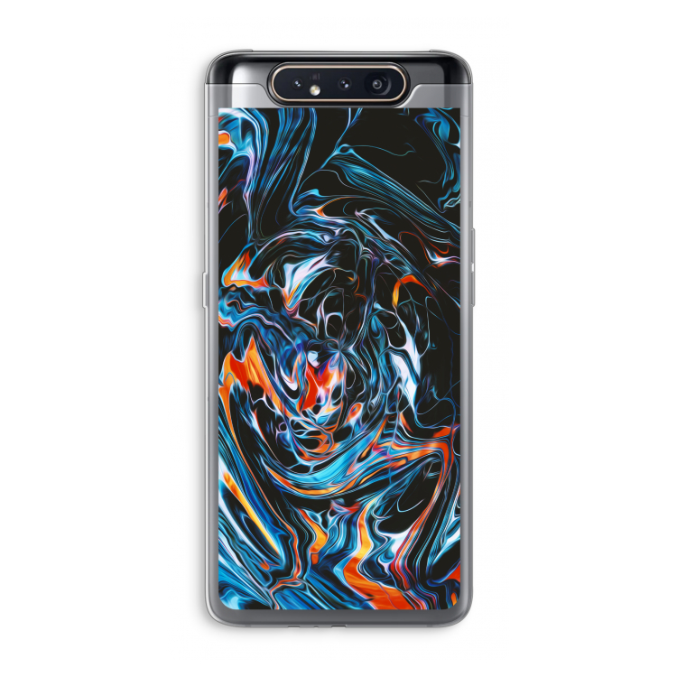 Black Unicorn: Samsung Galaxy A80 Transparant Hoesje