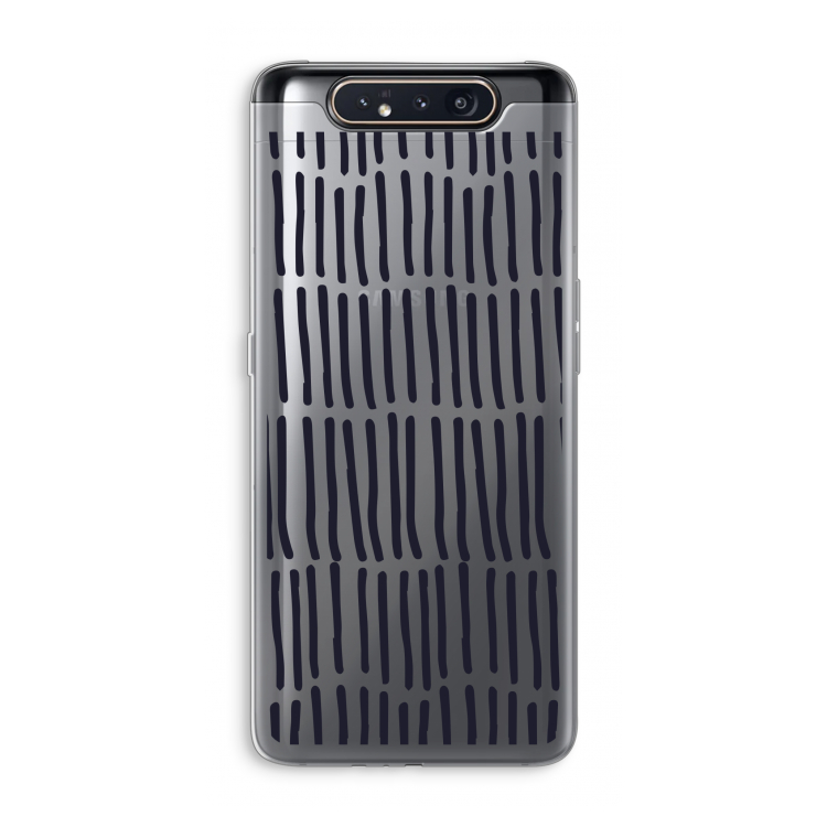 CaseCompany Moroccan stripes: Samsung Galaxy A80 Transparant Hoesje