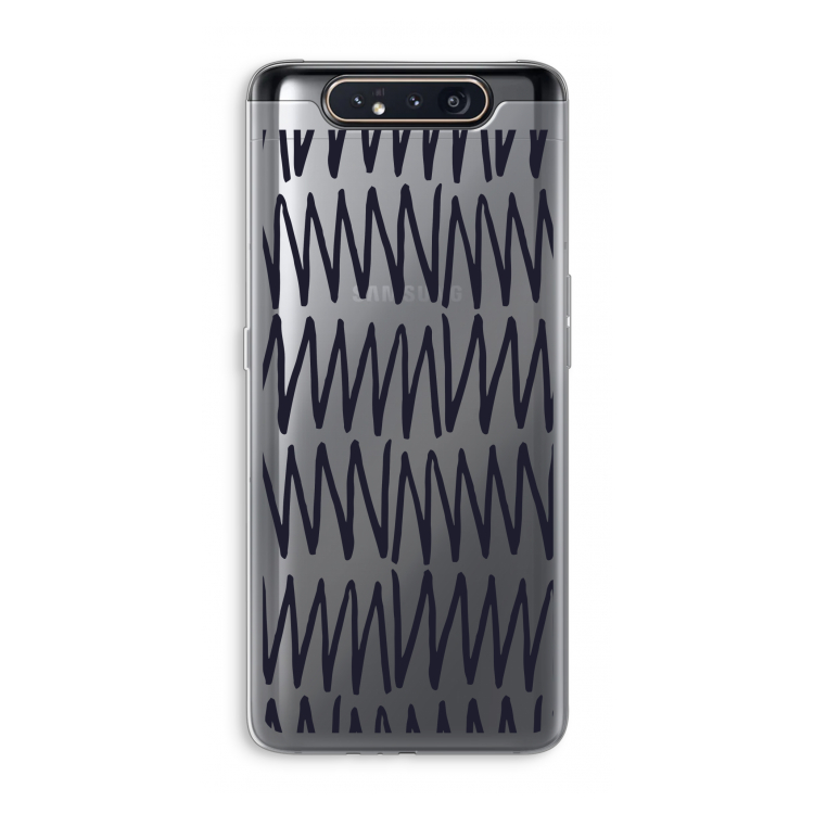 CaseCompany Marrakech Zigzag: Samsung Galaxy A80 Transparant Hoesje