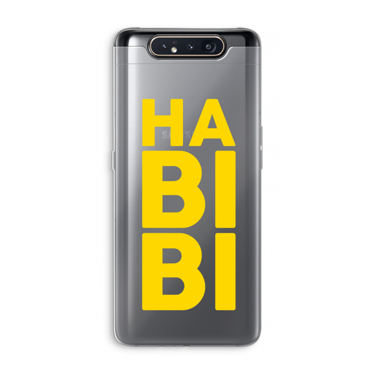 Habibi Blue: Samsung Galaxy A80 Transparant Hoesje