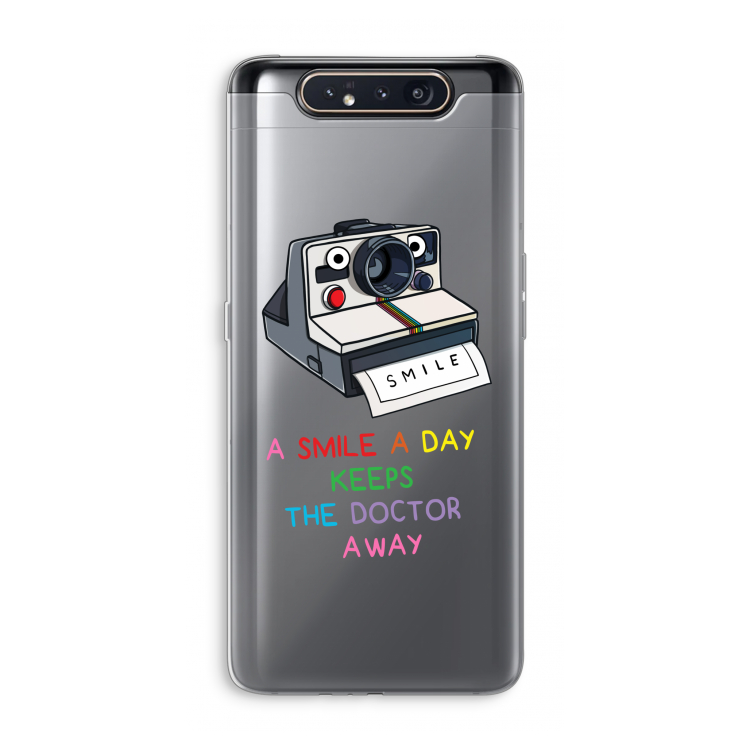 Smile: Samsung Galaxy A80 Transparant Hoesje