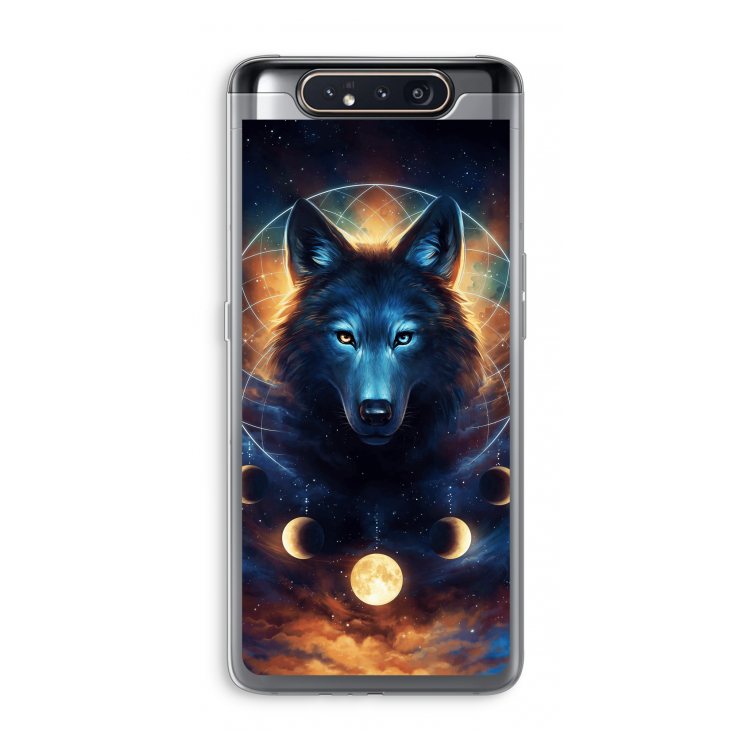 Wolf Dreamcatcher: Samsung Galaxy A80 Transparant Hoesje