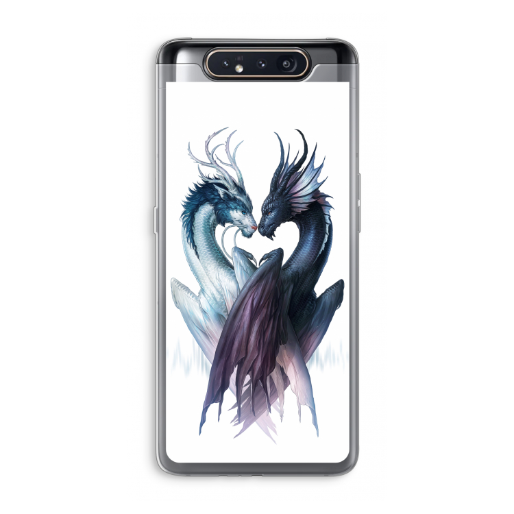 Yin Yang Dragons: Samsung Galaxy A80 Transparant Hoesje