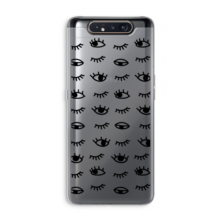 Eye pattern #2: Samsung Galaxy A80 Transparant Hoesje
