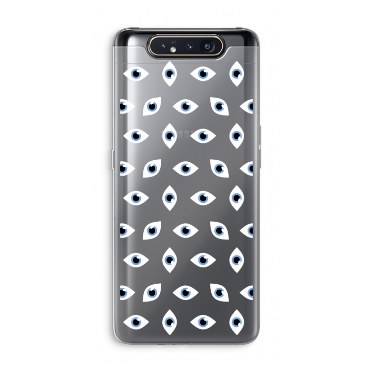 Eyes pattern: Samsung Galaxy A80 Transparant Hoesje