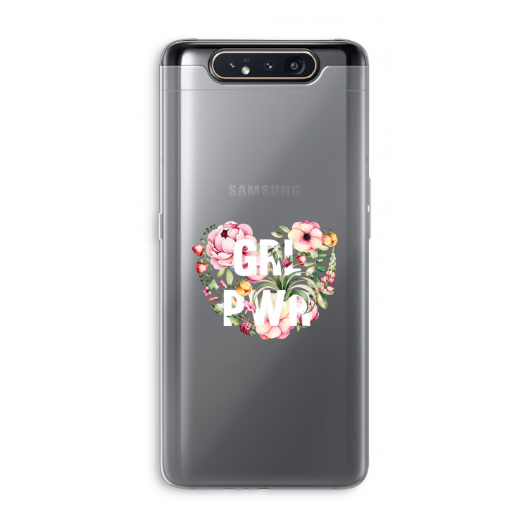 GRL PWR Flower: Samsung Galaxy A80 Transparant Hoesje