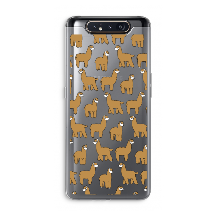 Alpacas: Samsung Galaxy A80 Transparant Hoesje