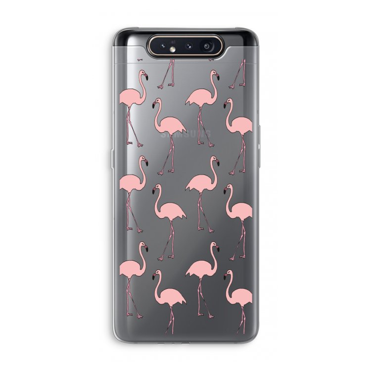 Anything Flamingoes: Samsung Galaxy A80 Transparant Hoesje