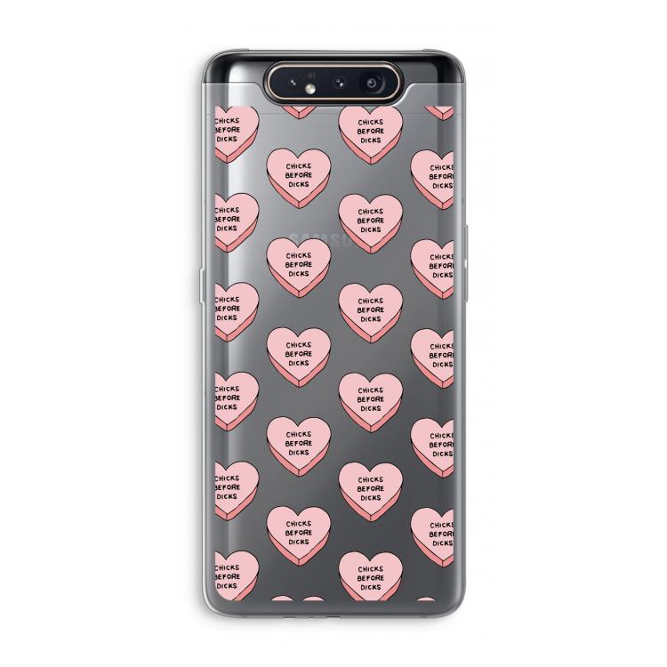 Chicks before dicks: Samsung Galaxy A80 Transparant Hoesje